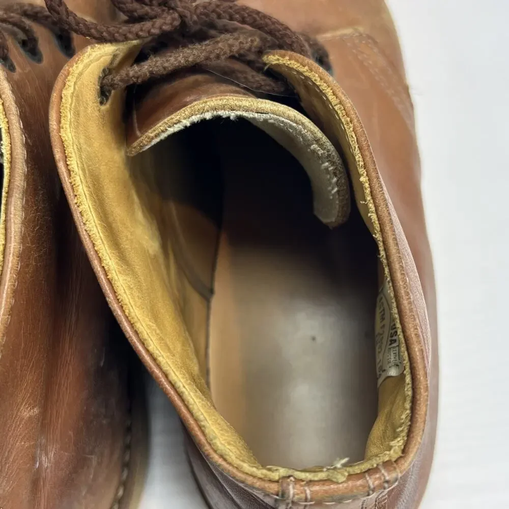 Vintage Red Wing 595 Chukka Leather Lace Up Boots Mens Sz 9 D - Made In USA